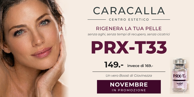 Caracalla Centro Estetico – Novembre in promozione: biorivitalizzazione PRX-T33 senza aghi a CHF 149.– invece di 169.–